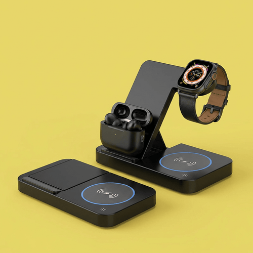 3 in 1 Wireless Charger Stand – Fast Charging for iPhone, Air Pods & Apple Watch - GlowTech