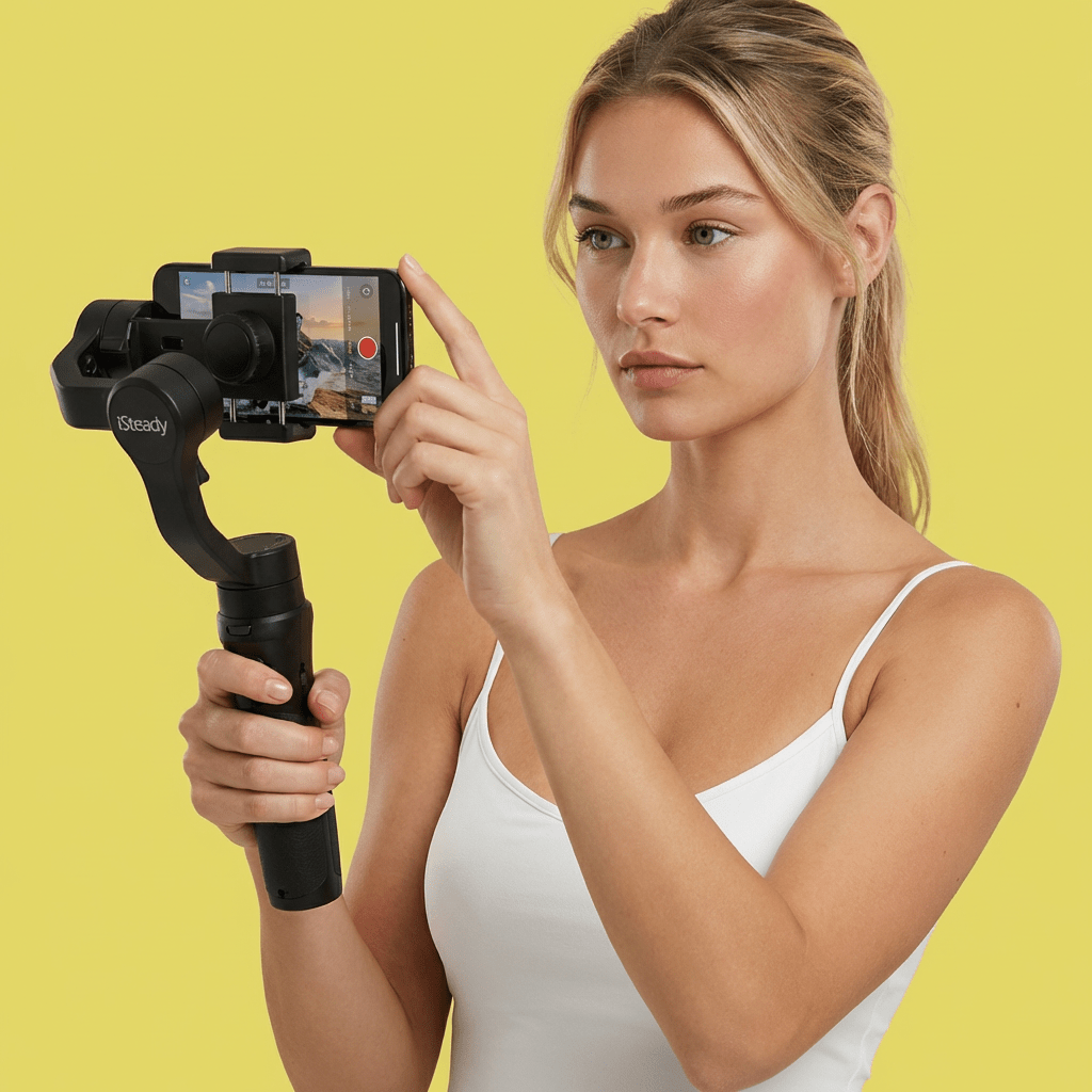 3 - Axis Action Camera Stabilizer for Smooth Video Recording - GlowTech