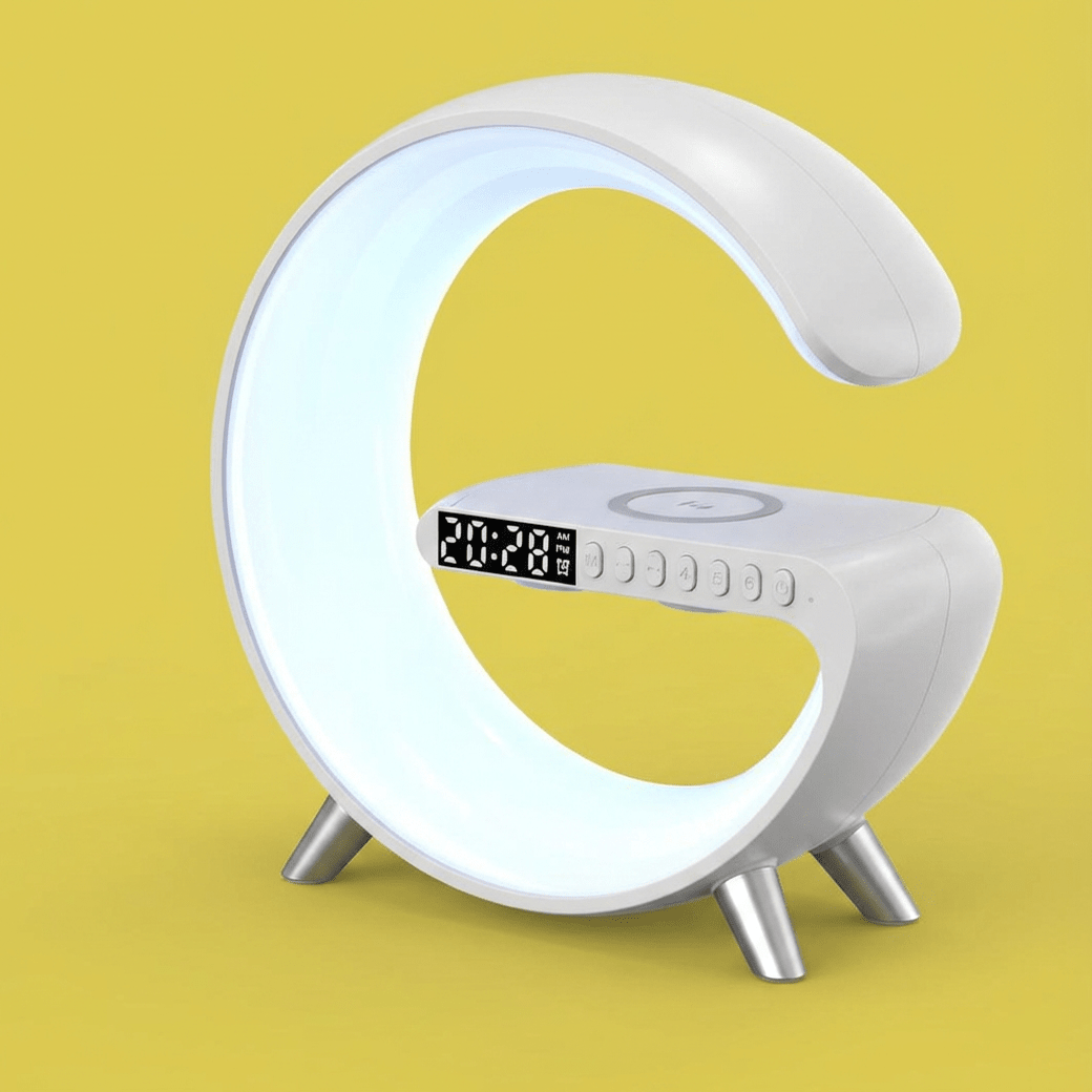 Smart LED Lamp with Bluetooth Speaker & Wireless Charger - GlowTech